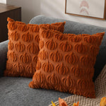 coussin carré orange citrouille automne décoration halloween zip invisible garnissage blanc polyester cotton