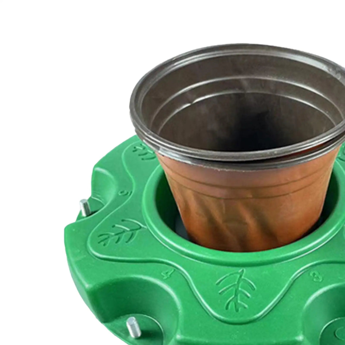 panier fleurs pot semis riz fleuri support jardin étang aquatique vert feuilles stylisées opaques