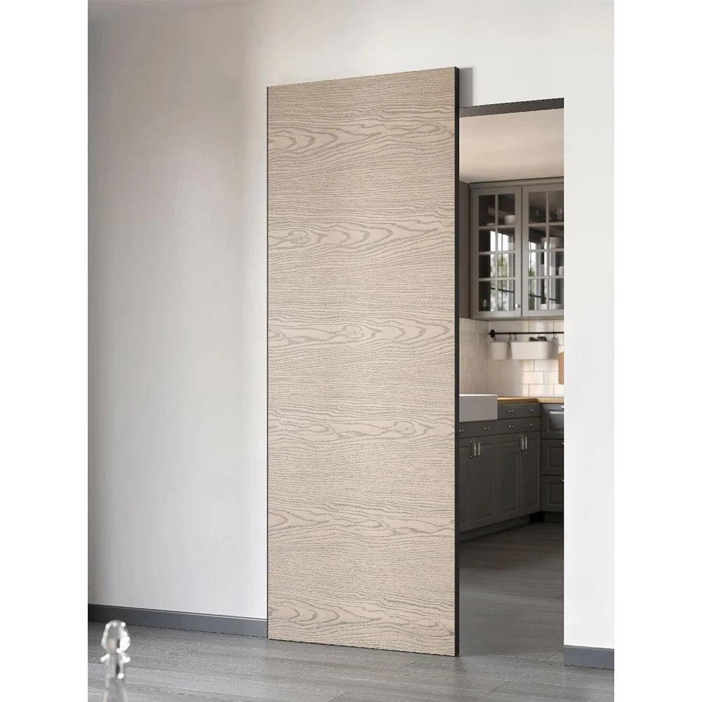 portes coulissantes intérieures imitation bois clair blanc foncé rose pâle kit rails aluminium axes