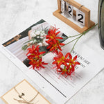 bouquet artificiel fleurs lys roses rouges jaunes bleus blancs moderne minimalisteintérieur decoration