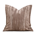 housse coussin rayé beige marron contemporain décoration maison carré polyester coton