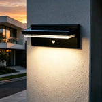 applique murale solaire moderne capteur mouvement noir led étanche ip65 autonomes