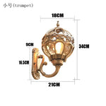 lampe murale extérieure noir ornements métalliques transparente classique ampoule support mural ip65 aluminium