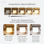 lampe chevet tactile rechargeable led moderne blanc mat 5v 850ml intégrée télécommandeversibleurgence