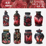 autocollants vintage baroques fleurs ornements décoration scrapbooking transparent doré parfum diy
