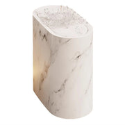 Poubelle en bois étroite avec seau amovible pour salle de bain moderne - Blanc 29.5x16x29cm