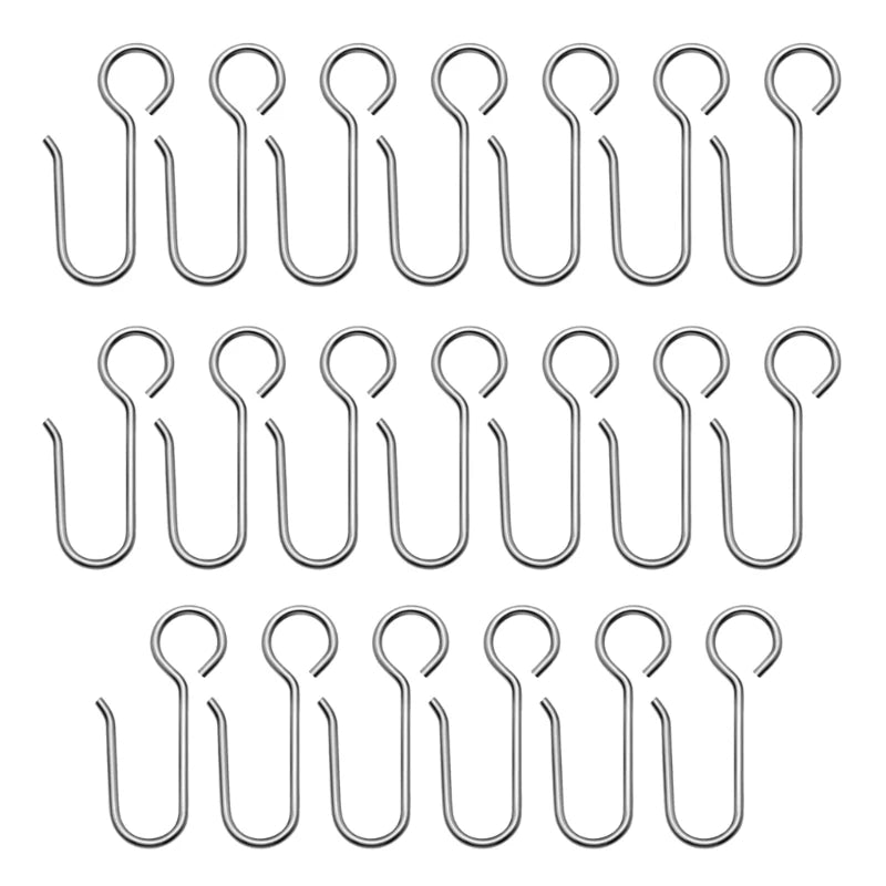 crochets métalliques argentés modernes rideau fil suspension fixations anneaux coton inoxydable