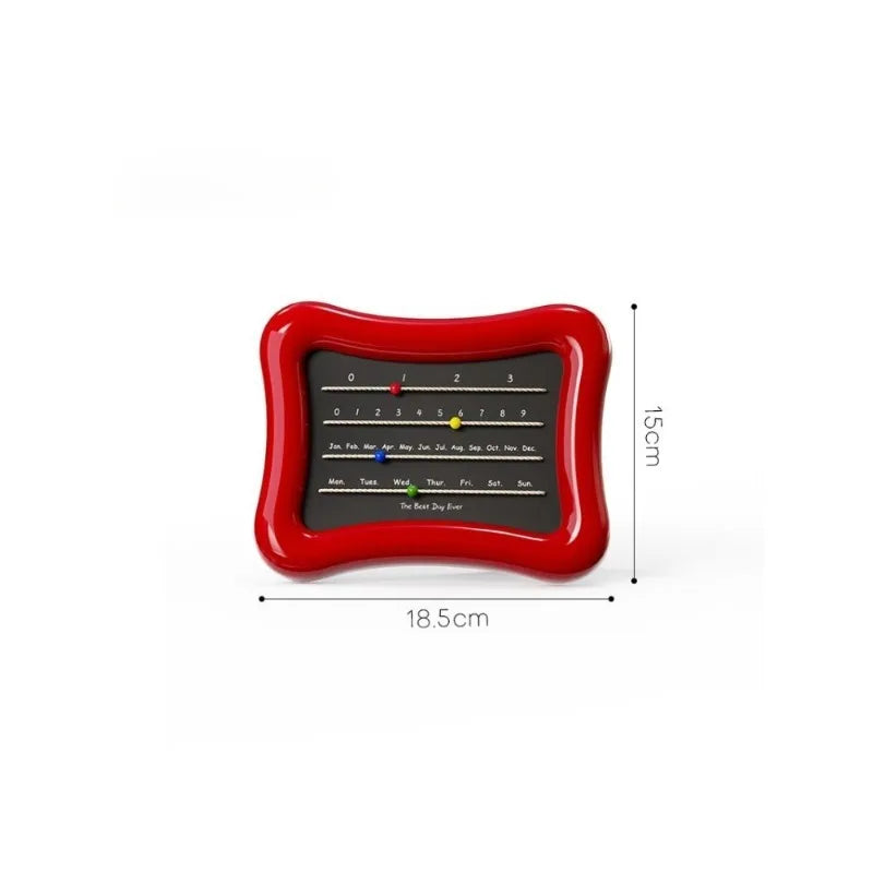 calendrier mural moderne colorées mois jours adhésif opaque plastique noir beige
