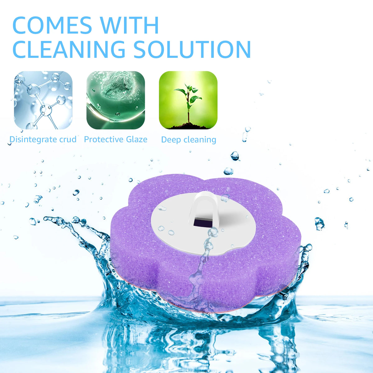 brosse toilette rechange blanche bleue violet jaune moderne kit nettoyage salle bain