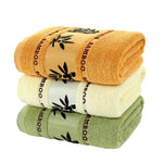 serviettes bain fibre bambou absorption rapide séchage rapide motif lettre moderne orange vert blanc