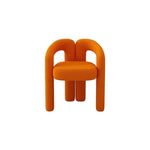 chaise moderne minimaliste tissu bouclé blanc rose gris bleu orange marron contemporaine assise dossier