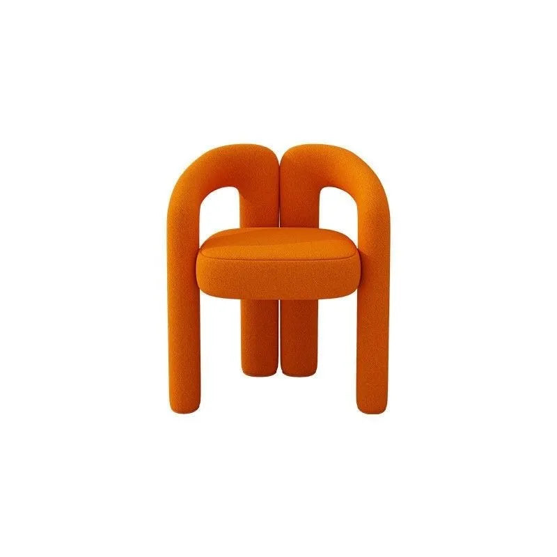 chaise moderne minimaliste tissu bouclé blanc rose gris bleu orange marron contemporaine assise dossier