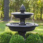 fontaine d'eau marbre noire blanche ornements floraux classique baroque jardinextérieur decoration handcarved polishedsurface