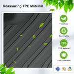 tapis sol voiture noir rayures horizontales surface rugueuse pratique résistant tpe fibres synthétiques