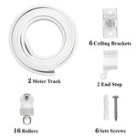 rideau polonais flexible blanc moderne facile anneaux crochets variante taille minimaliste