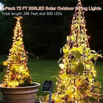 guirlande lumineuse solaire multicolore extérieure moderne 5m 10m jardin