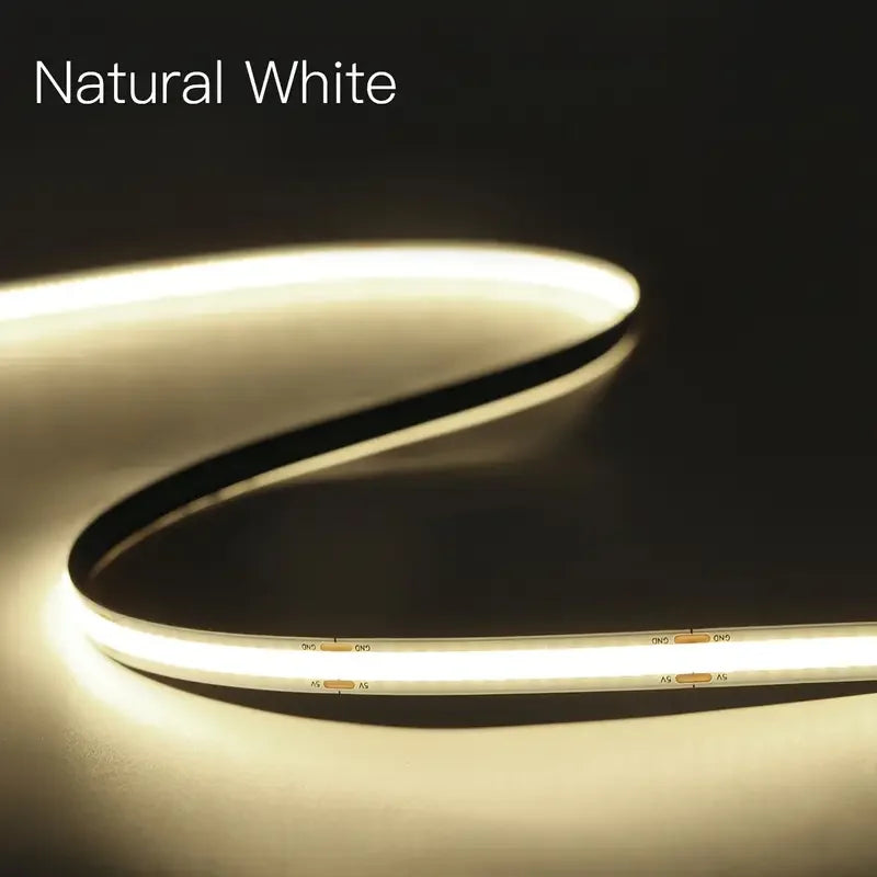 ruban led flexible blanc moderne interrupteur tactile adhésif guide luminosité usb alimentation minimaliste