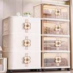 meuble rangement moderne armoire beige clair grille dimensions roulettes 45x30x71.9cm
