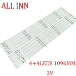 barrettes led blancs modernes téléviseur 55 pouces kit 10 pièces