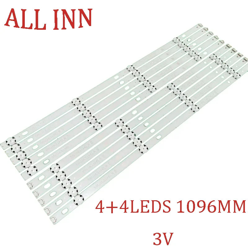barrettes led blancs modernes téléviseur 55 pouces kit 10 pièces