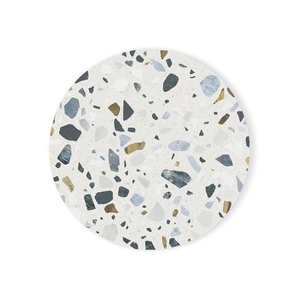 coasters terrazzo blanc vert moderne respectueux environnement noir beige marron opaques