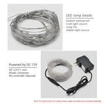 Guirlande lumineuse LED fil cuivre 12V multicolore 5M 10M 50 100 LEDs moderne