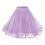 jupe tutu femme tulle transparente vintage noir vert rouge violet bleu marine polyester extensible