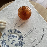 serviette table blanc imprimé phrases usage maison restaurant classic