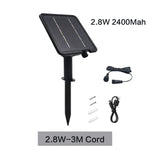 panneau solaire noir moderne télécommande câble 1.2m 3m batterie 7200mAh