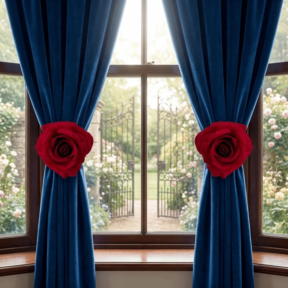 rideaux blancs velours roses classiques bleus rouges violets roses tissu