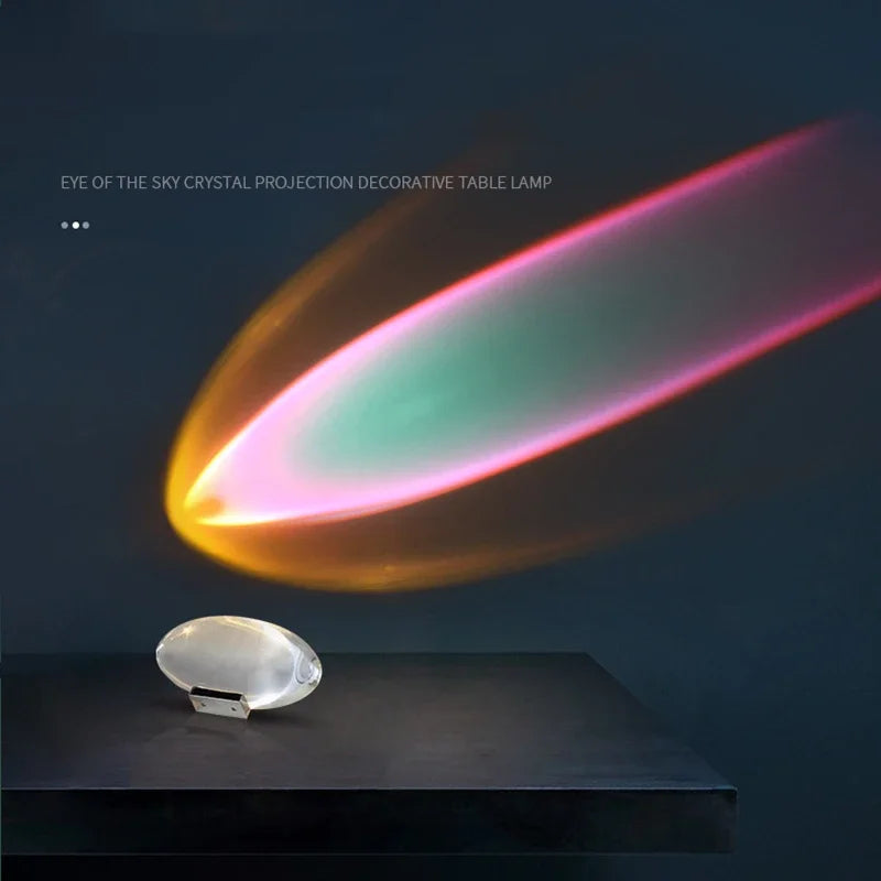 lampe table moderne led cristal transparent adhésif interrupteur bouton étude chambre salon