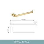 accessoires salle bain doré moderne porte serviettes fixations murales ensemble quincaillerie