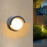 applique murale moderne gris métallisé ip65 led 6500k 3000k rond lisseextérieur résistante 2492000lm