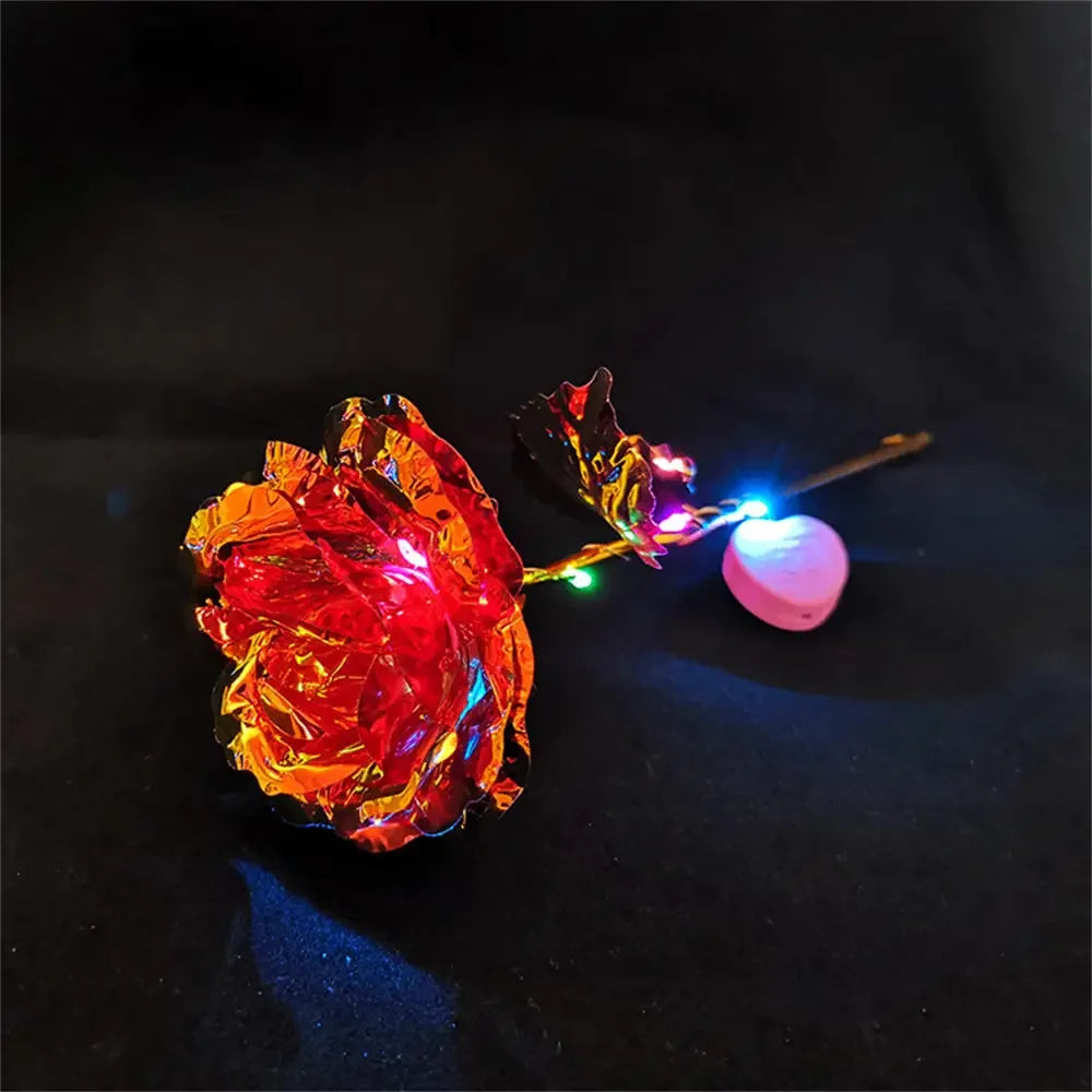 roses artificielles lumineuses bleu rose blanche modernes adhésives halloween anniversaire noël