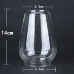 bougeoir transparent classique abat jour rond lisse éclairage intérieur accessoire opalescent vintage