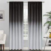 rideaux occultants dégradé noir gris violet moderne tringle deux panneaux isolation thermique
