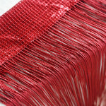 rideau franges transparent bohème salon couleur rouge vert bleu polyester 50x200cm