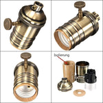 support ampoule vintage bronze cuivre noir argent lisse texturé e26 e27