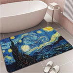 tapis sol moderne motif fleurs turquoise bleu ciel artistique maison intérieur décoratif
