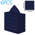 serviettes table satinées noir jaune vert bleu rouge gris moderne uni clips dorés assiettes