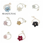 rideaux attaches fleurs décoratives beige bleu rouge rose noir tringle chambre coucher