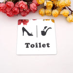 panneau informatif moderne adhésif or noir wifi non fumant toilette 10cm