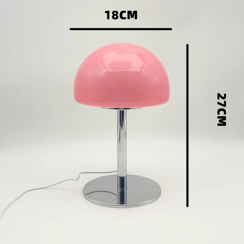 lampe table moderne verre blanc rose interrupteur tactile certifications cem rohs fcc