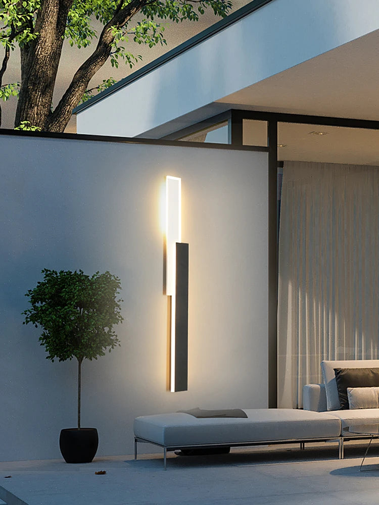 applique murale extérieure led noire dorée moderne étanche jardin façade maison