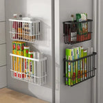 paniers rangement transparents aimants blanc noir cuisine réfrigérateur salon modulaire multifonctionnels