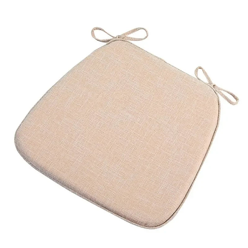 coussin chaise mousse mémoire forme carrée toile lin moderne ruban fixation coloris variés