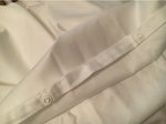 draps lit blancs satinés king size boutonnés complet moderne ecofriendly