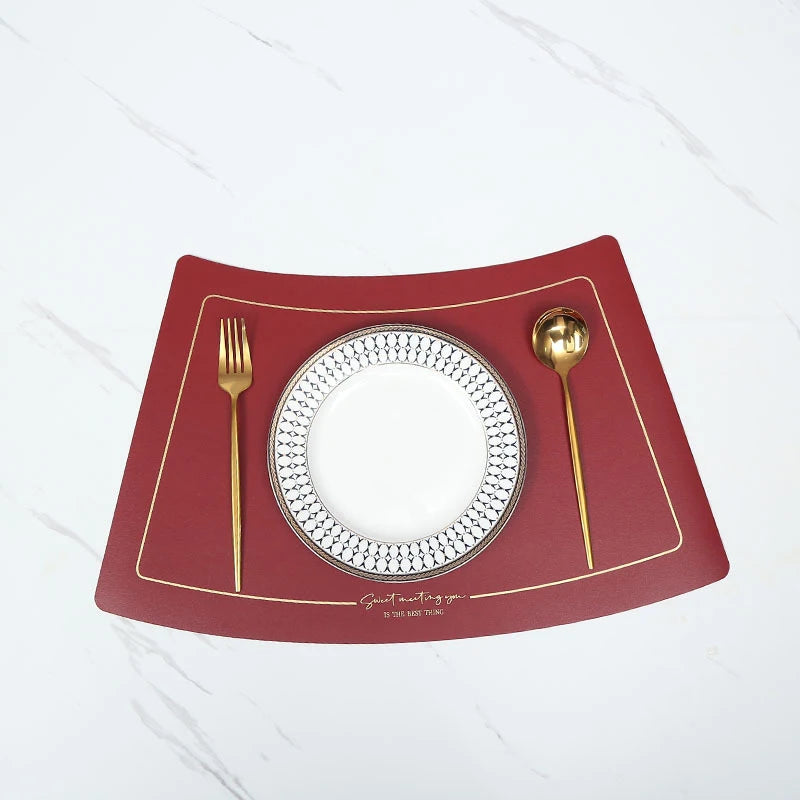 Set de table classique vert pour décoration intérieure