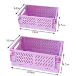 caisse rangement pliable plastique vert beige rose orange violet grille ventilation clips latéraux moderne