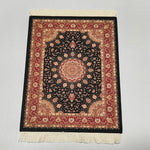 tapis souris motif fleurs persan classique caoutchouc antidérapant informatique bleu